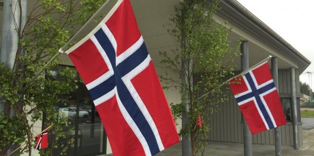 Arenaen pyntet til 17.mai